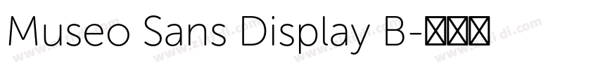 Museo Sans Display B字体转换